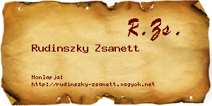 Rudinszky Zsanett névjegykártya