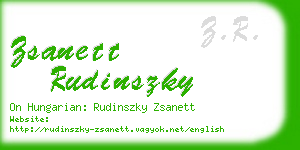 zsanett rudinszky business card